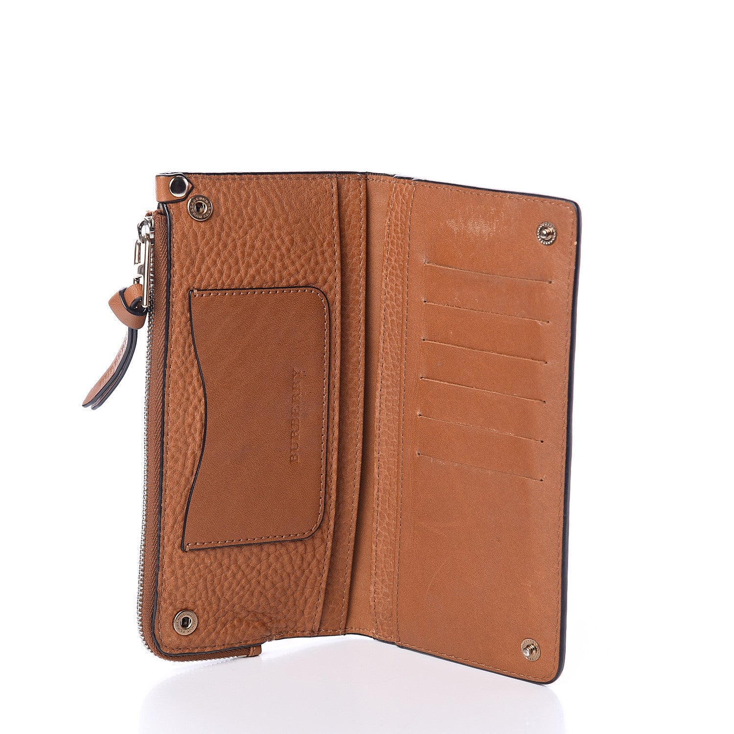 Burberry Brit Calfskin Lexi Wallet Saddle Brown 4 of 5