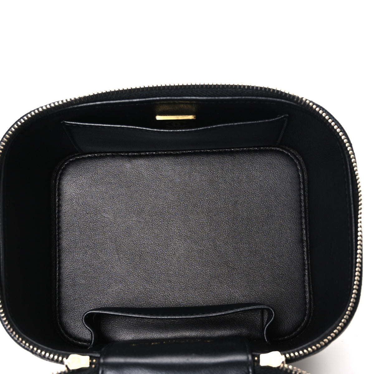Caviar Quilted Small CC Vanity Case Black