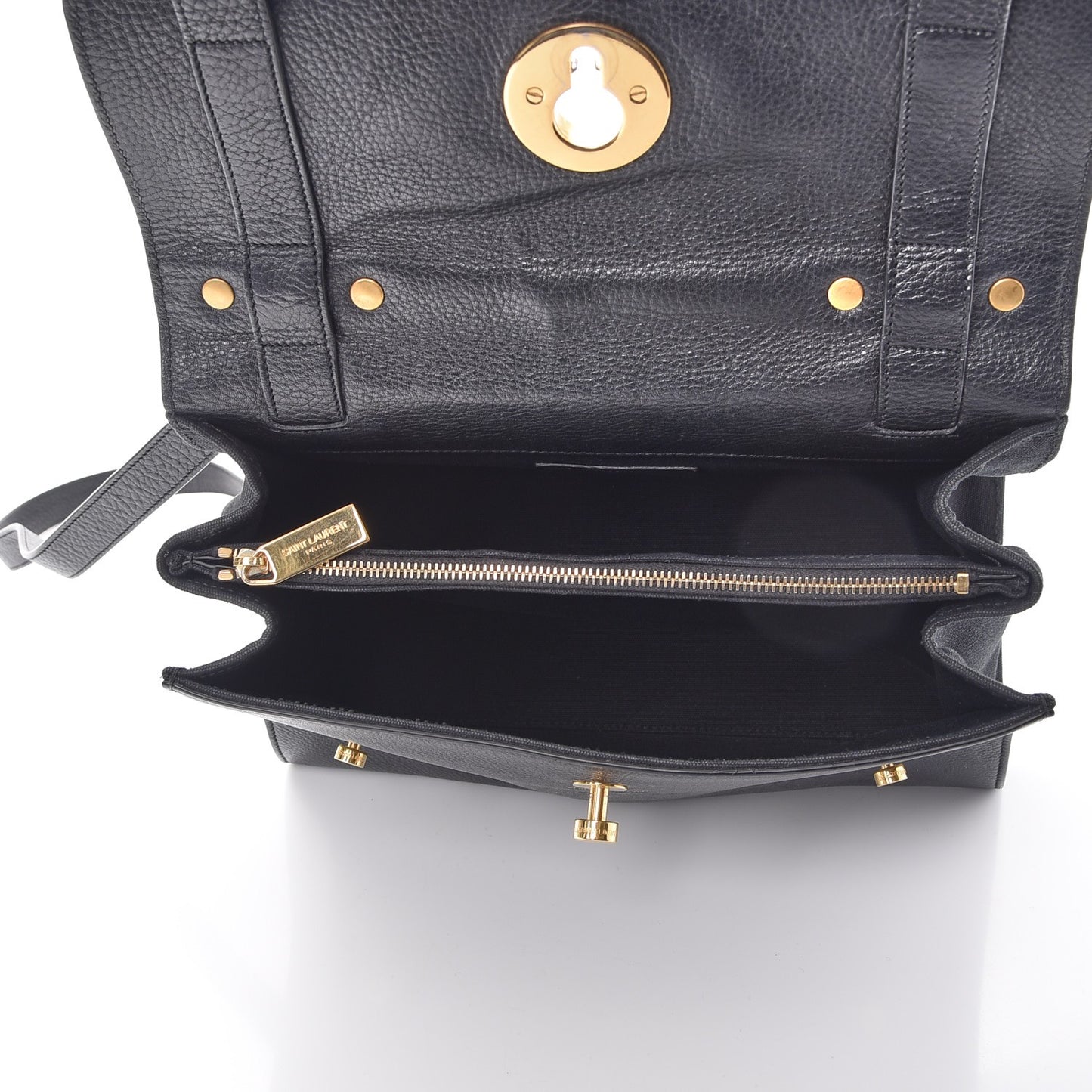 Calfskin Canvas Small Muse Two Black