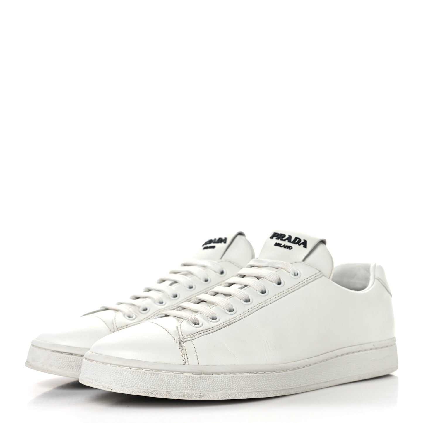 Vitello Mens Logo Low Top Sneakers 43 White