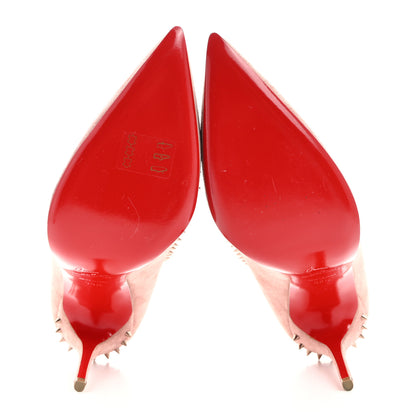 Christian Louboutin Veau Velours Anjalina 100 Pumps 38.5 Pink Bronze 5 of 7