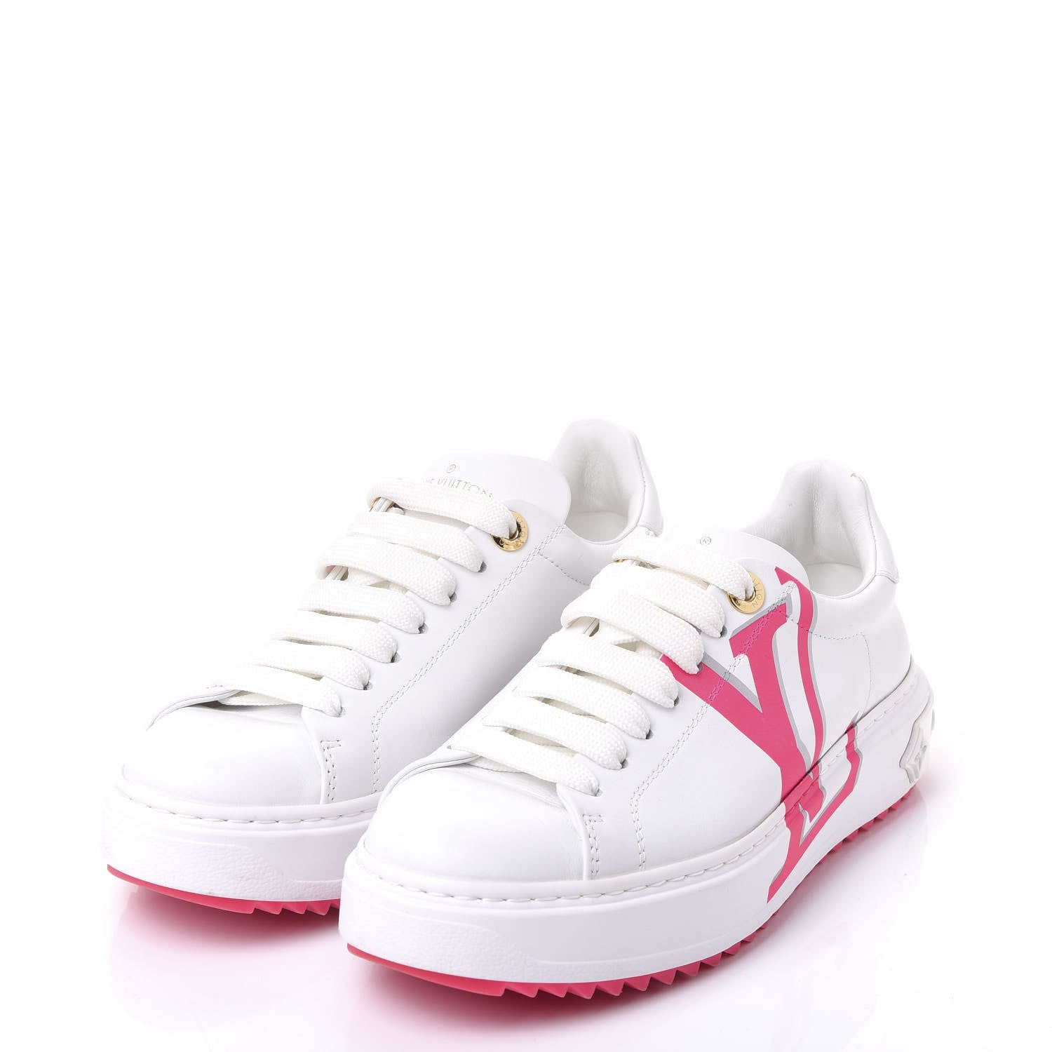 Louis Vuitton Monogram Time Out Sneakers 36 White Rose 2 of 8