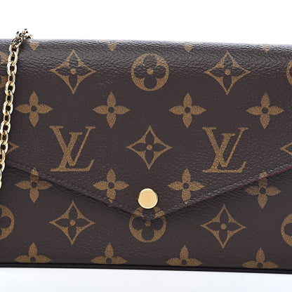 Louis Vuitton Monogram Pochette Felicie Chain Wallet Fuchsia 10 of 11
