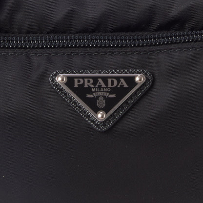 Prada Nylon Vela Flat Messenger Bag Black 9 of 10