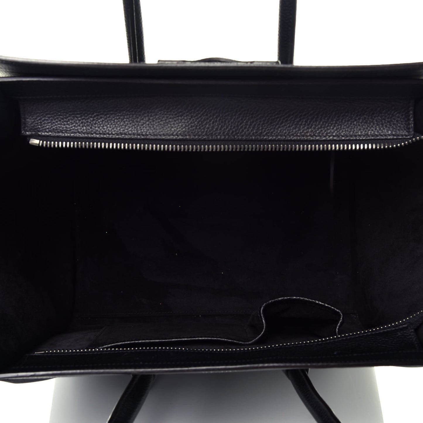 Drummed Calfskin Mini Luggage Black