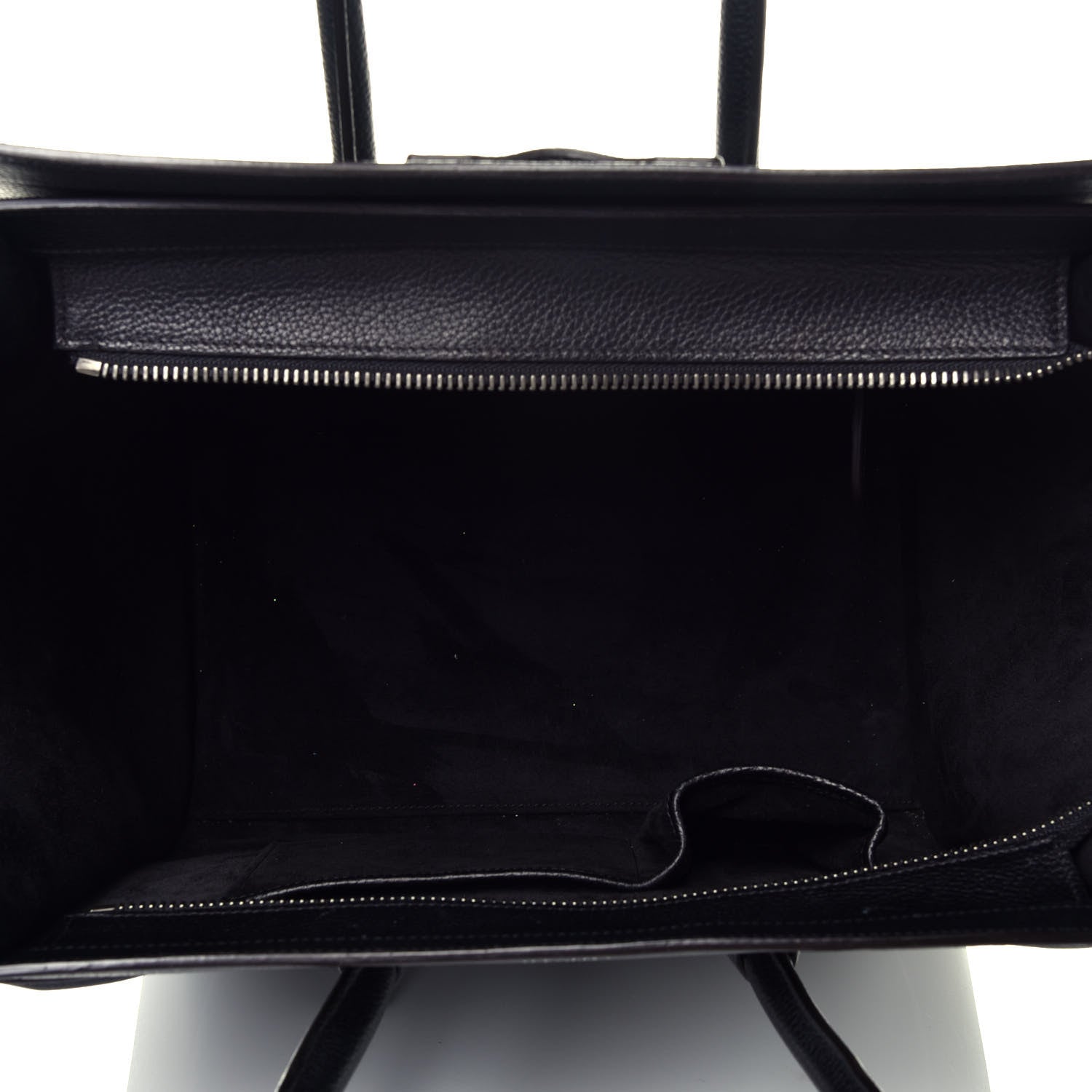 Celine Drummed Calfskin Mini Luggage Black 5 of 9