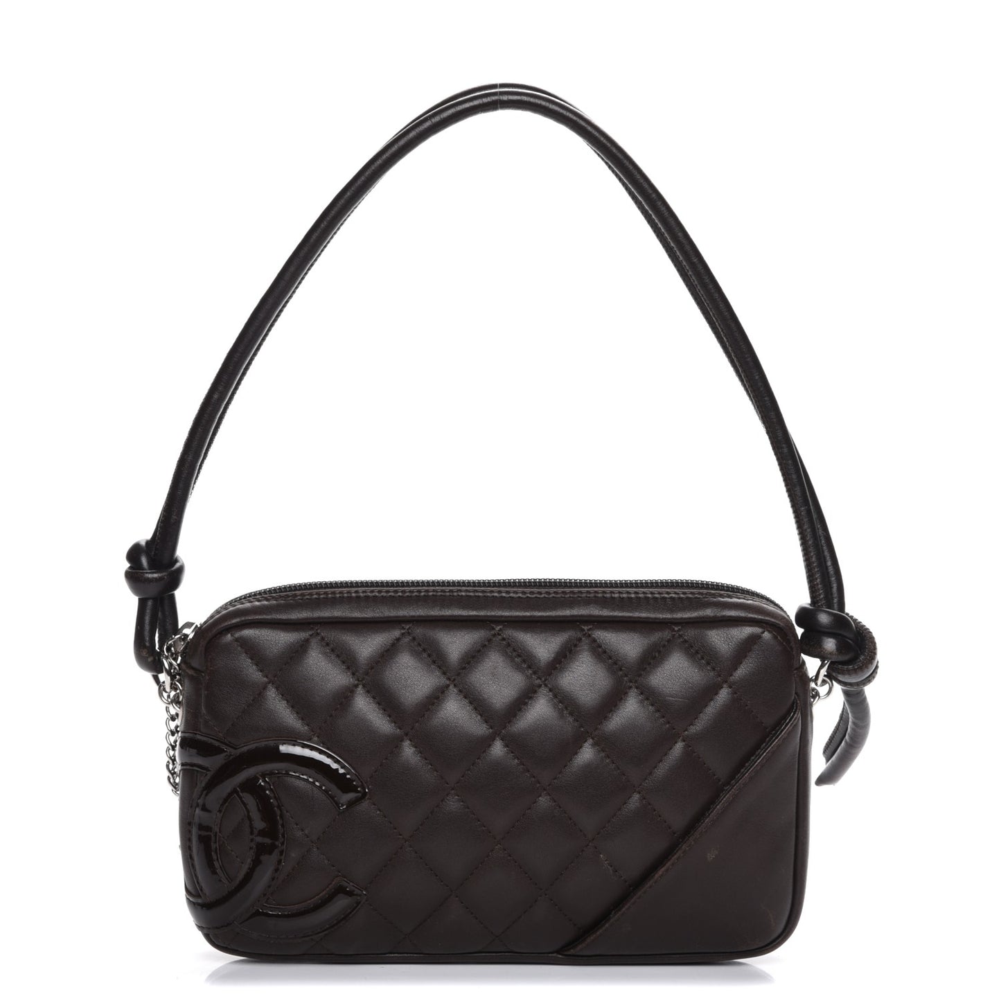 Calfskin Quilted Cambon Pochette Brown