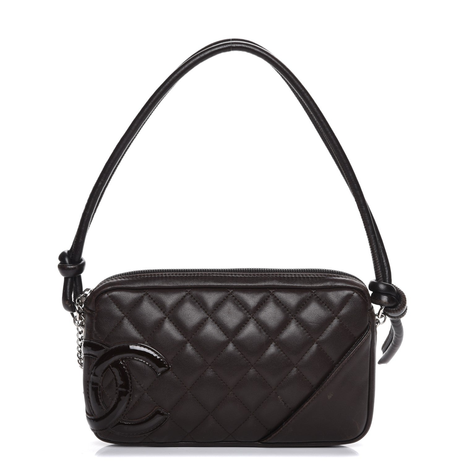 Chanel Calfskin Quilted Cambon Pochette Brown 1 of 10