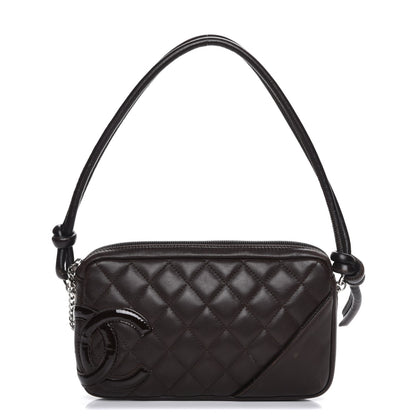 Chanel Calfskin Quilted Cambon Pochette Brown 1 of 10