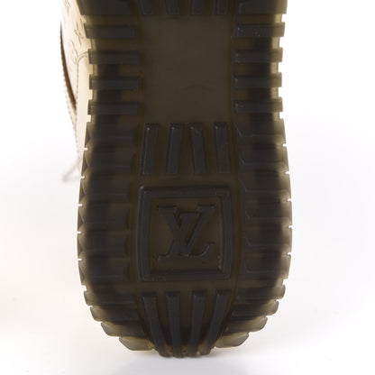 Louis Vuitton Metallic Patent Embossed Monogram Run Away Sneakers 37 Gold 9 of 10