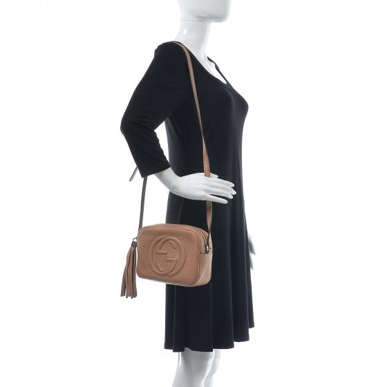 Gucci Pebbled Calfskin Small Soho Disco Bag Rose Beige 2 of 8