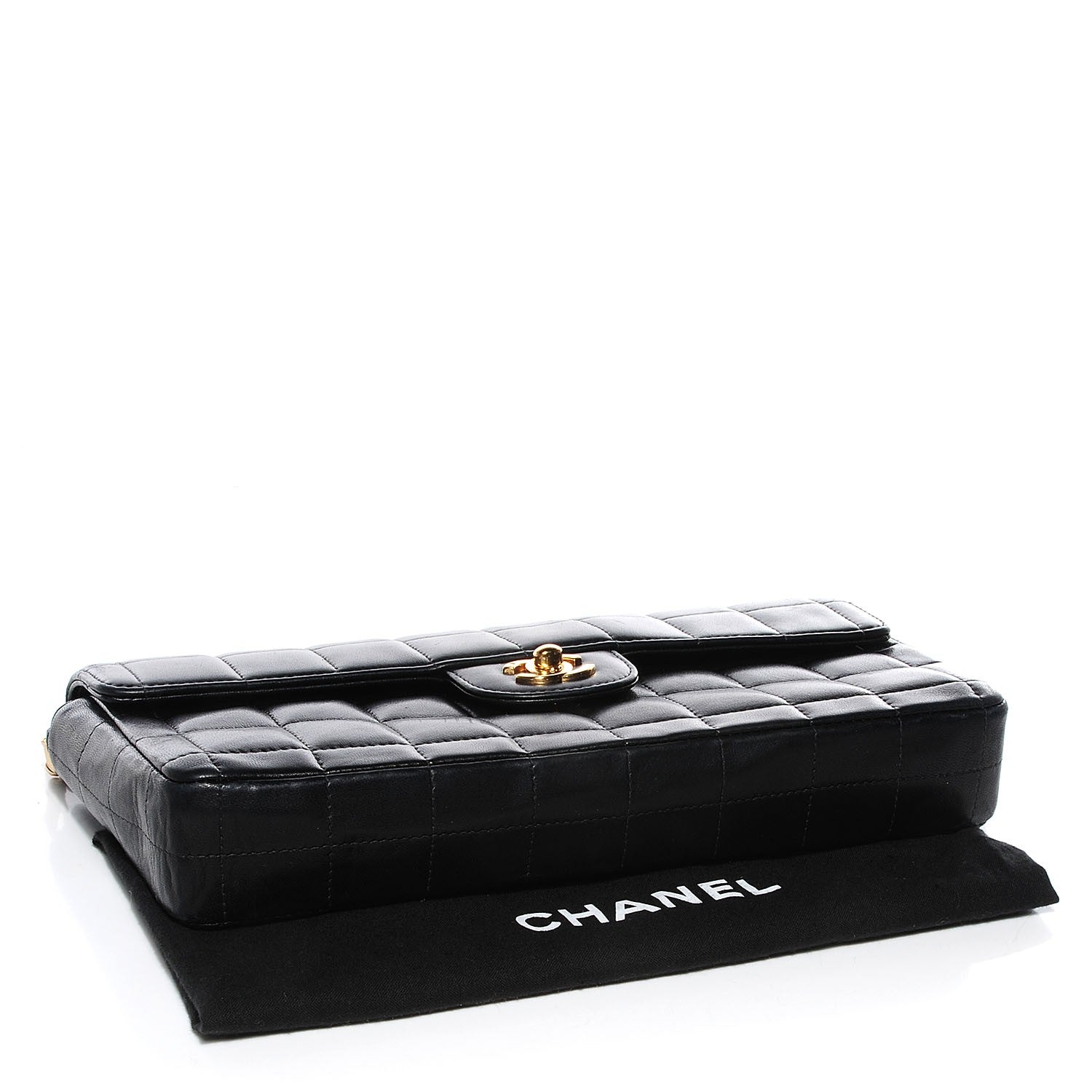 Chanel Lambskin East West Chocolate Bar Flap Black 4 of 9