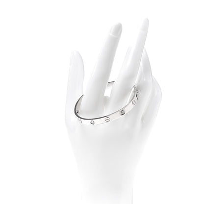 Cartier 18K White Gold 4 Diamond LOVE Bracelet 16 2 of 6