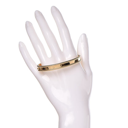 Van Cleef & Arpels 18K Yellow Gold Perlee Signature Bangle Bracelet M 2 of 5