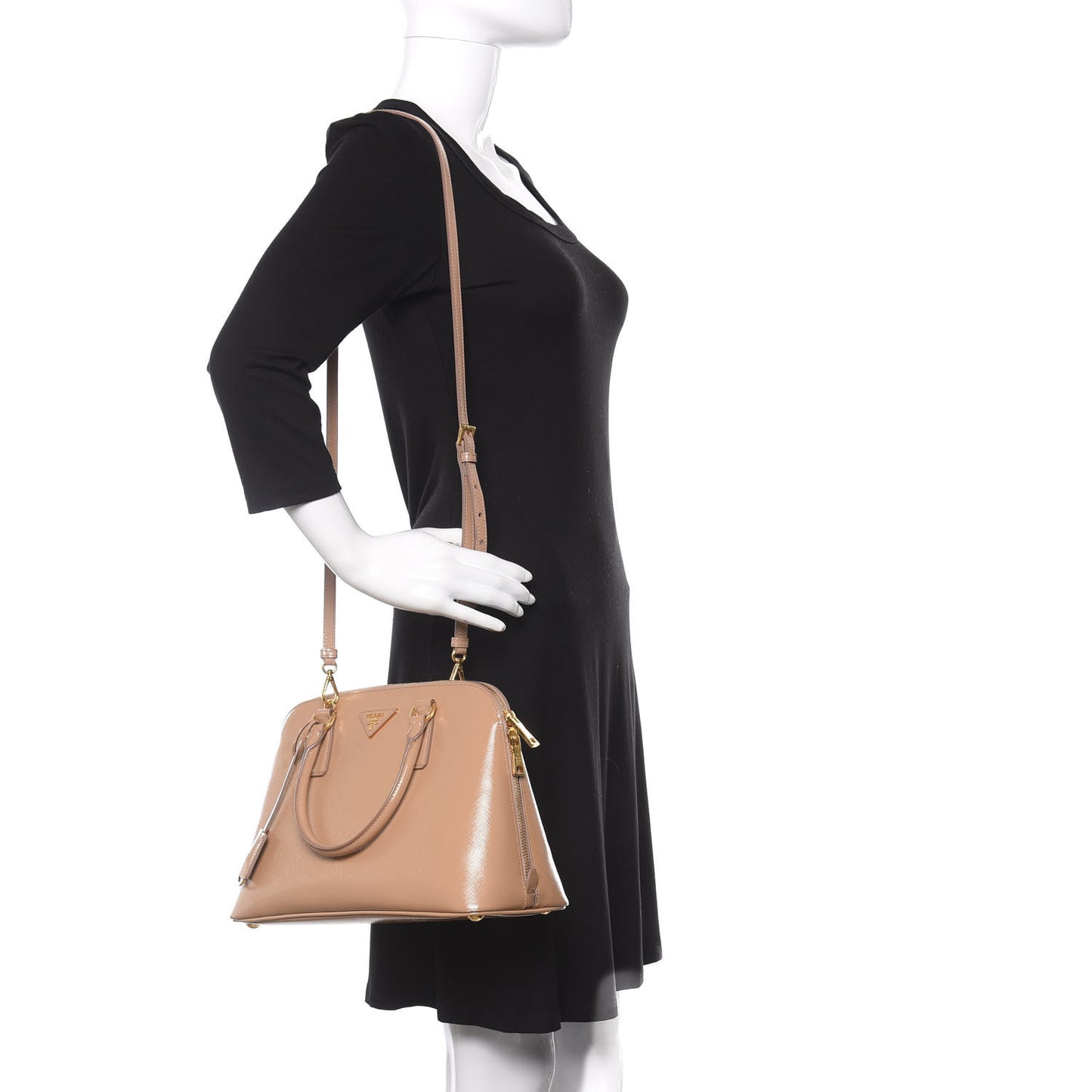 Saffiano Vernice Medium Promenade Tote Cammeo