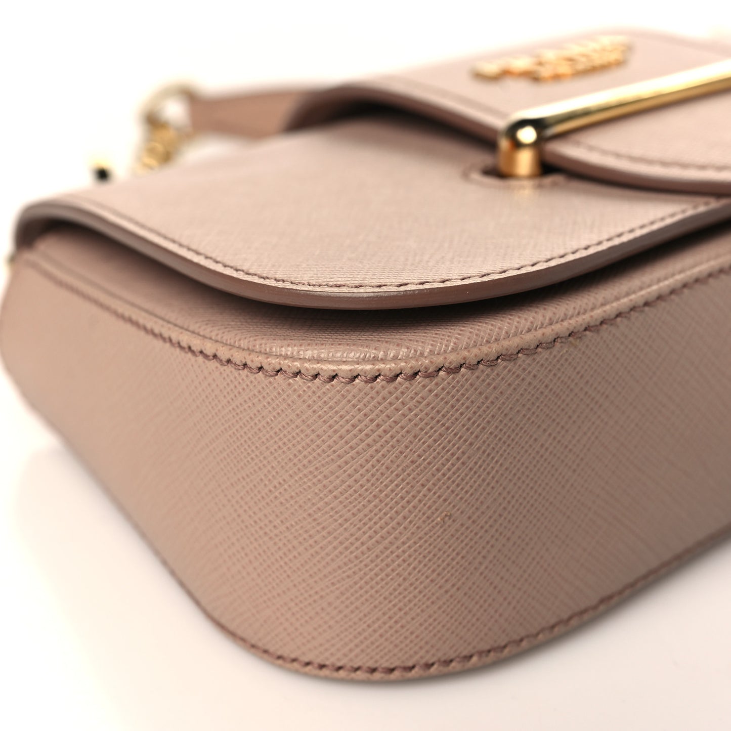 Saffiano Lux Sidonie Small Chain Crossbody Bag Cipria