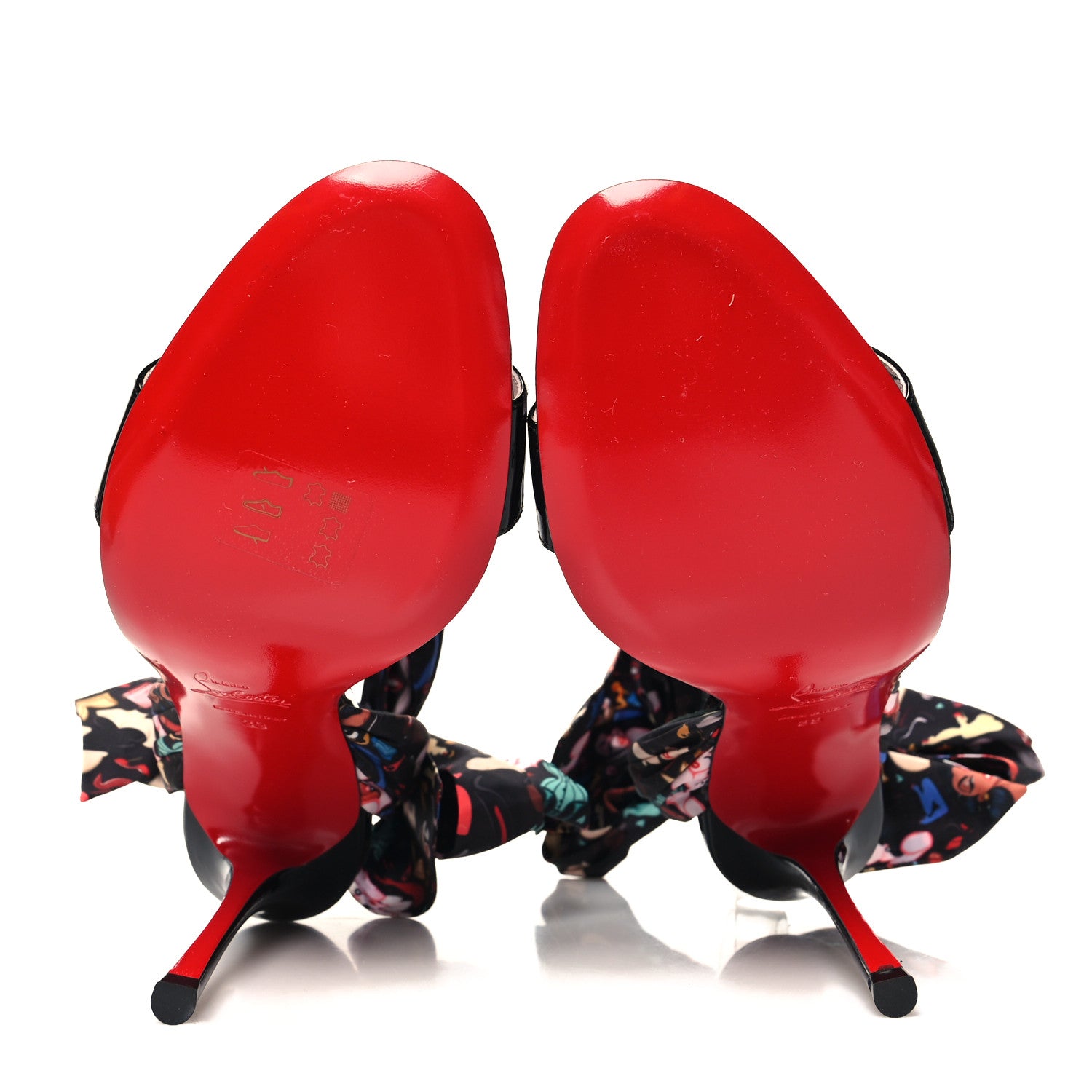 Christian Louboutin Patent Satin Fetish Du Desert 100 Sandal 39 Black 5 of 8