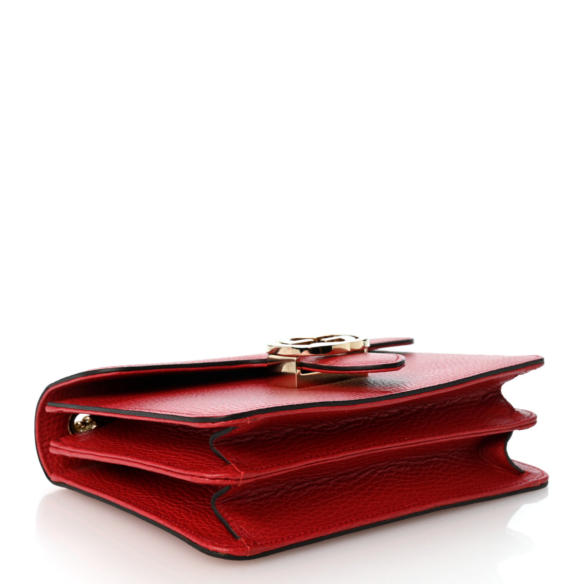 Gucci Dollar Calfskin Small Interlocking G Shoulder Bag Red 4 of 9