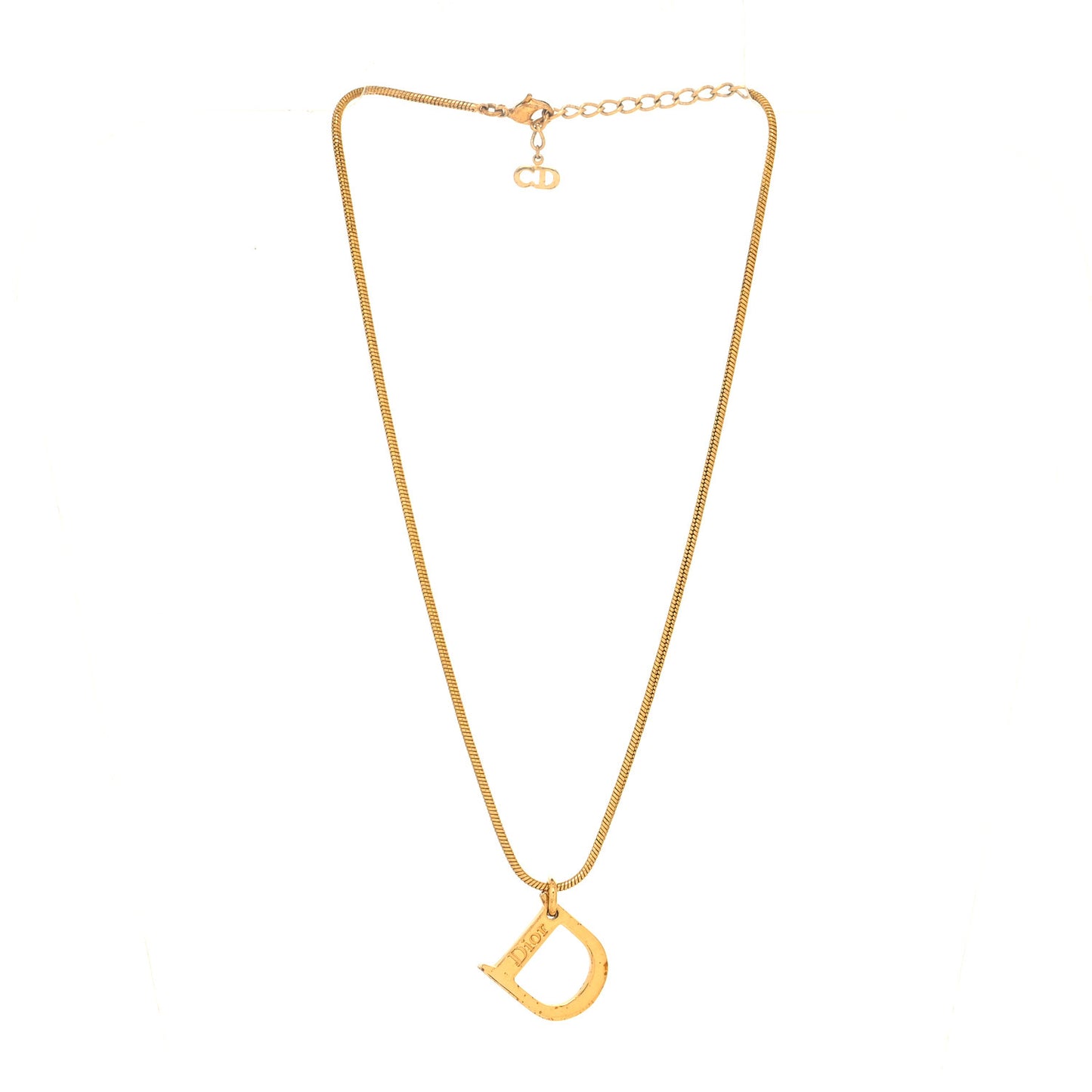 Metal Logo Necklace Gold