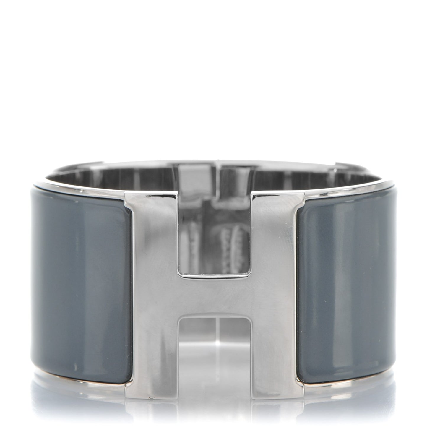 Enamel Extra Wide Clic Clac H Bracelet GM Ardoise