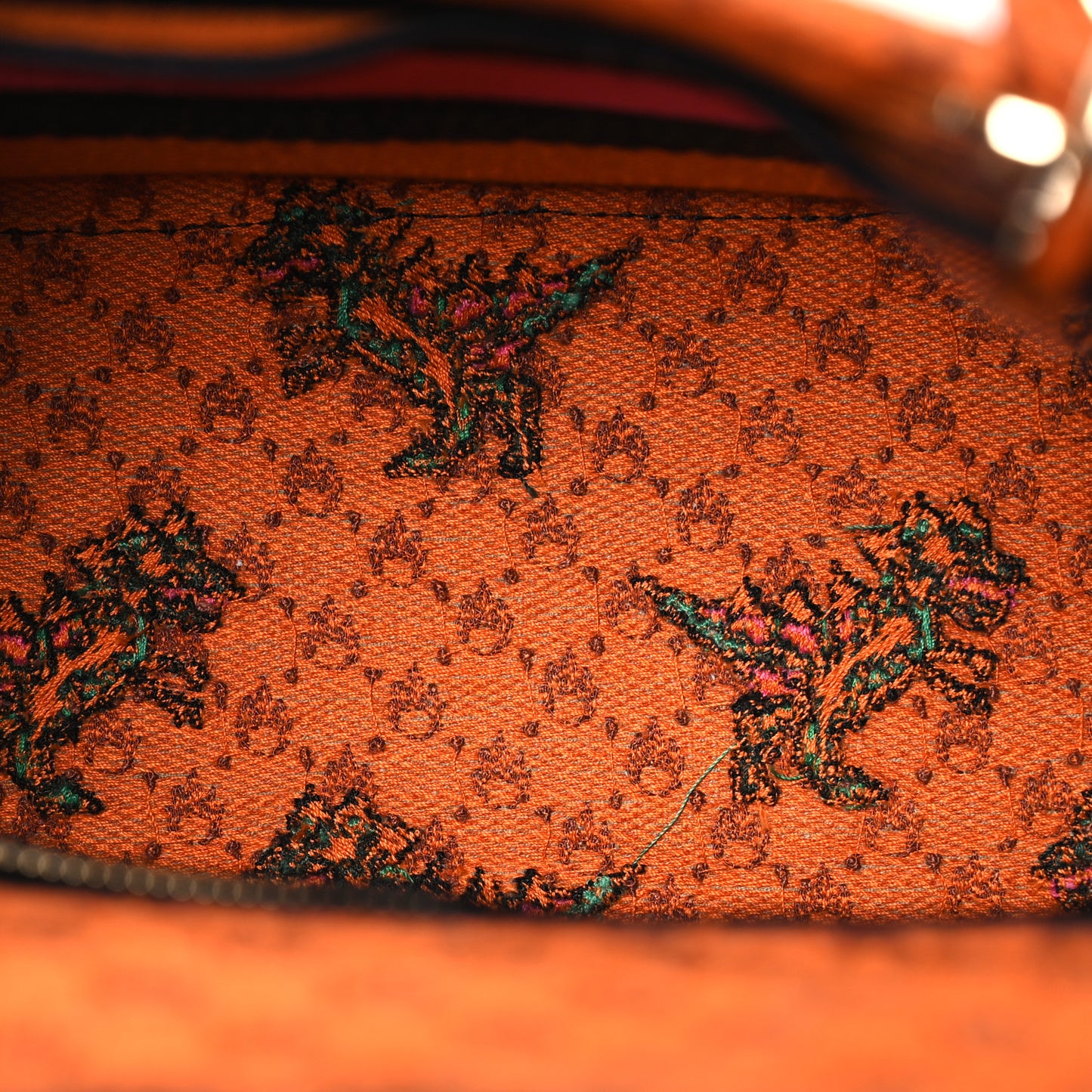 Canvas Embroidered Dino Medium Lady D-Lite Orange Multicolor