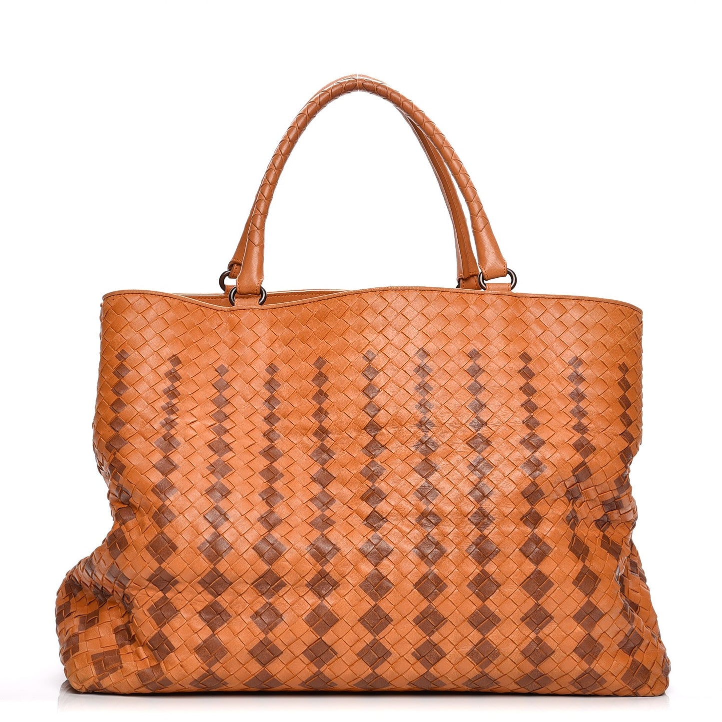 Nappa Intrecciato Large Tote Orange
