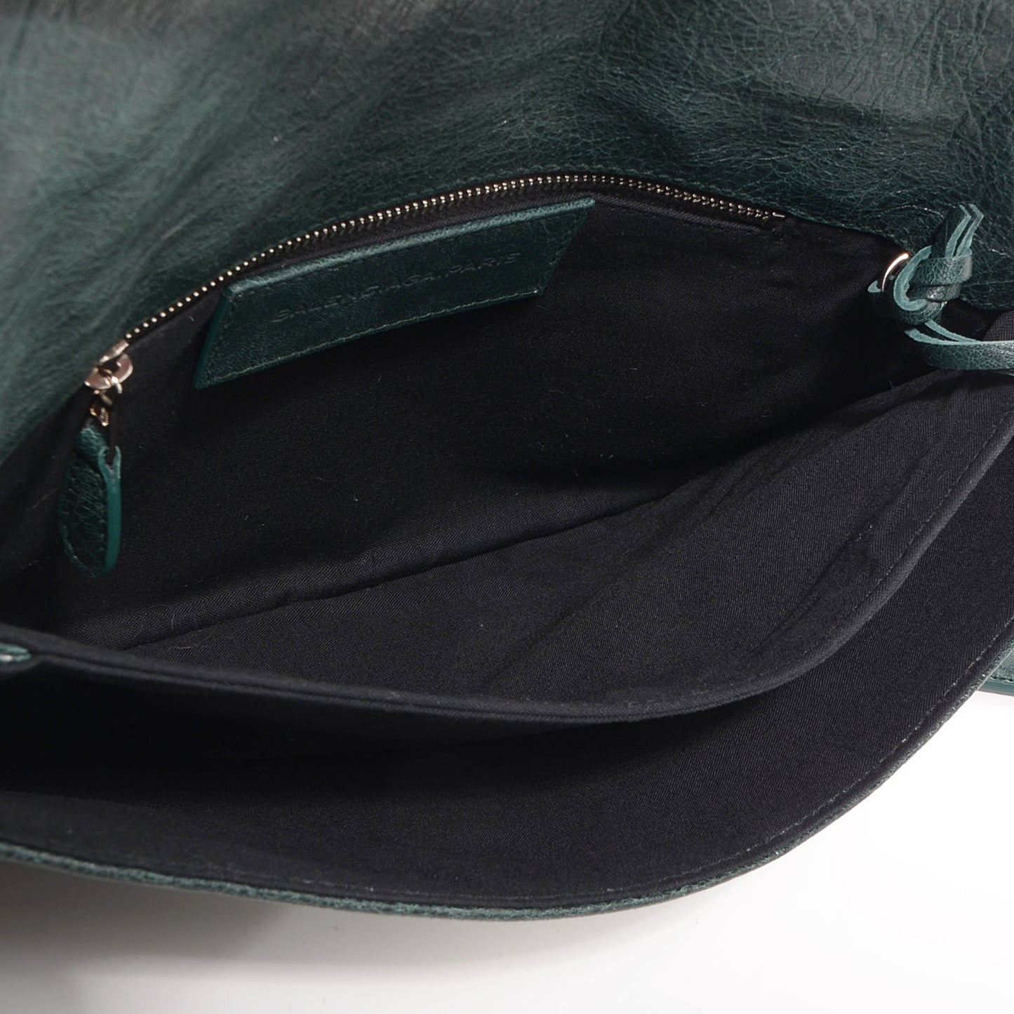 Agneau Giant 12 Silver Hardware Envelope Clutch Poker Fonce