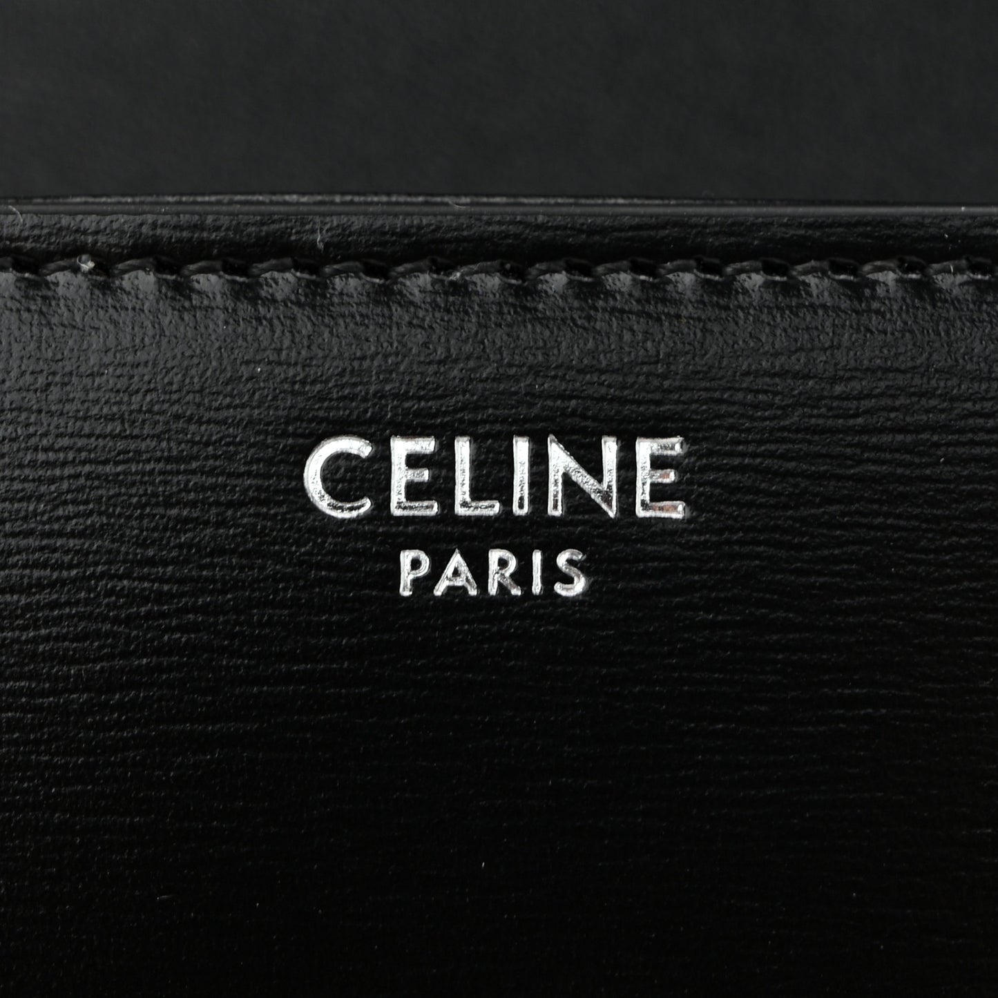 Shiny Calfskin Triomphe Chain Shoulder Bag Black