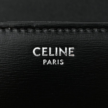 Celine Shiny Calfskin Triomphe Chain Shoulder Bag Black 6 of 9