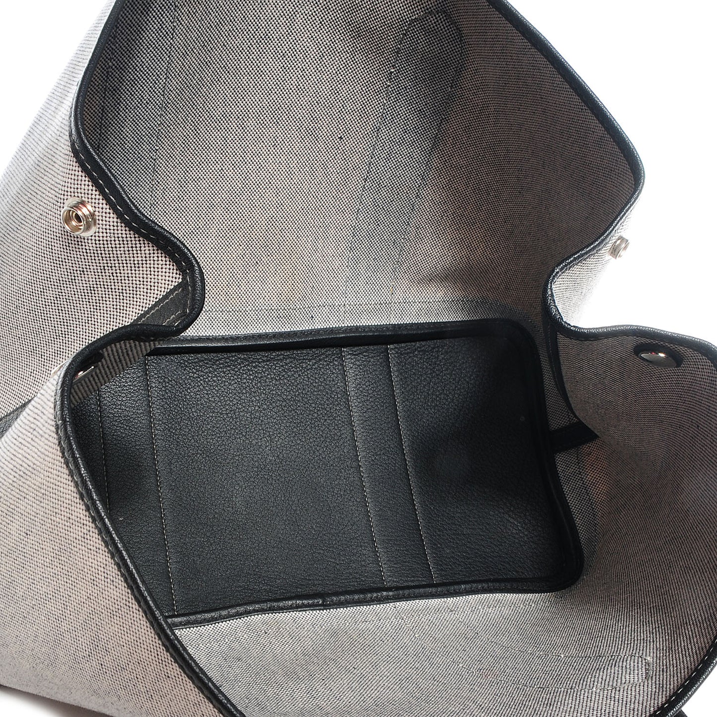 Toile Leather Garden Party MM Tote Black