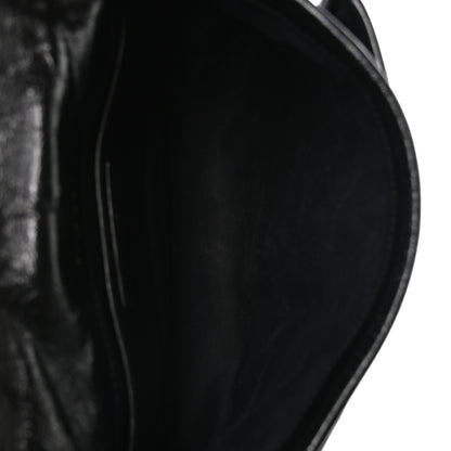 Saint Laurent Crinkled Calfskin Matelasse Monogram Baby Niki Chain Satchel Black 4 of 10