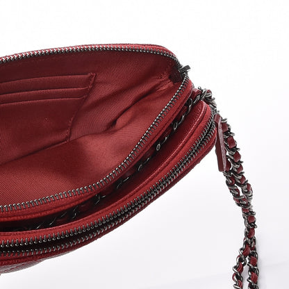 Chanel Caviar Quilted Small Clutch With Chain Red 7 of 10