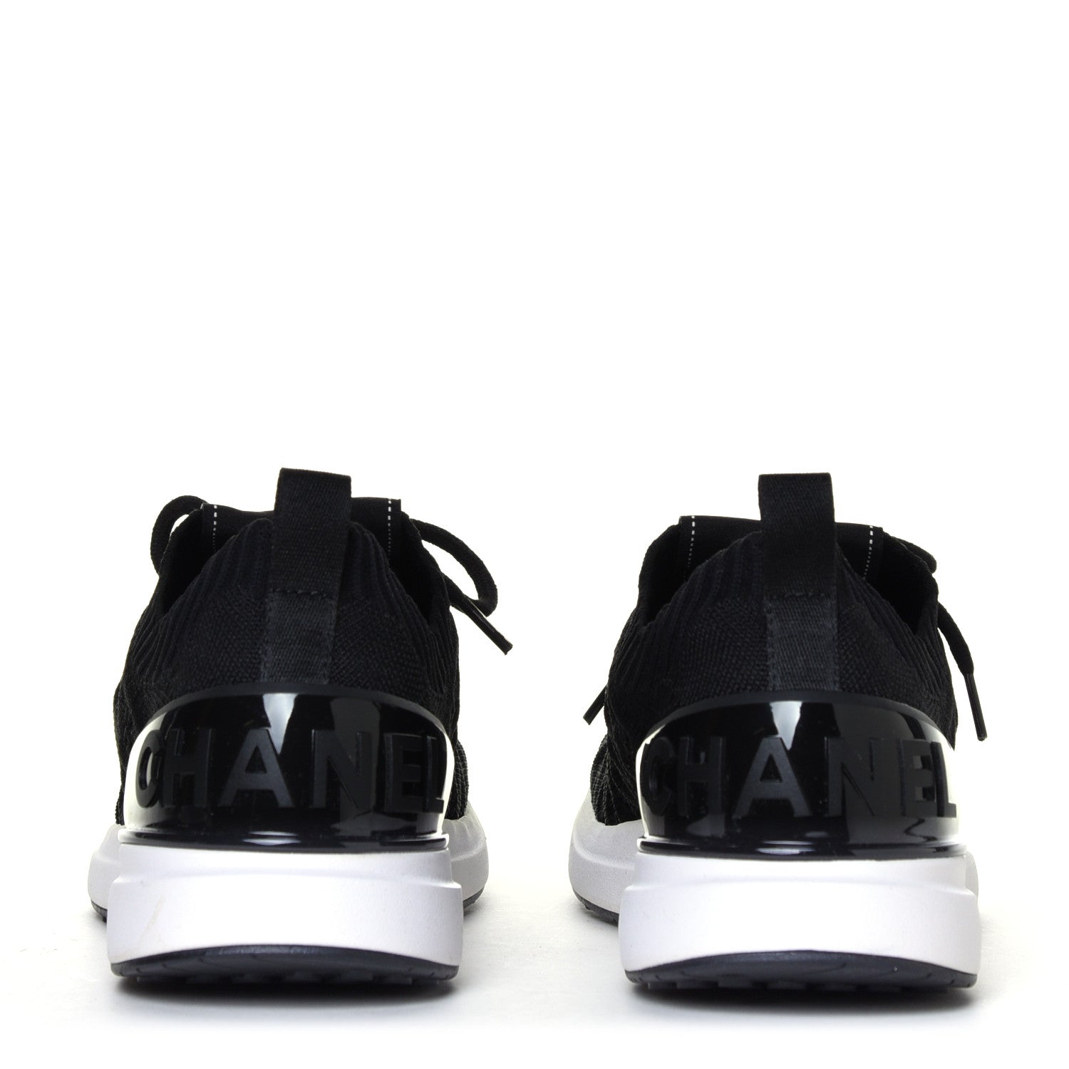Chanel Fabric Logo Sneakers 36.5 Black 7 of 12