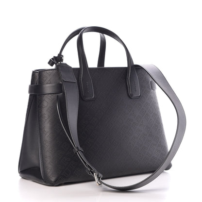 Burberry Calfskin Perforated Medium Banner Tote Black 4 of 9