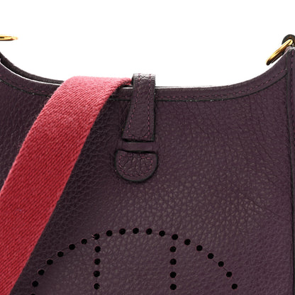Hermes Taurillon Clemence Amazone Evelyne TPM Cassis Rouge Grenat 8 of 13