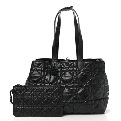 Christian Dior Crinkled Calfskin Macrocannage Large Toujours Black 3 of 11