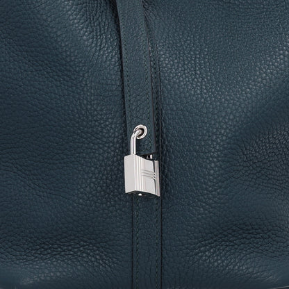 Hermes Taurillon Clemence Picotin Lock 22 MM Vert Cypress 8 of 10