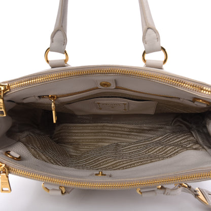 Prada Vitello Daino Large Double Zip Tote Talco 5 of 11