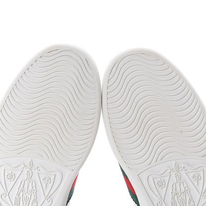 Gucci Calfskin Web Studded Womens Arrow Ace Sneakers 34 White 8 of 10