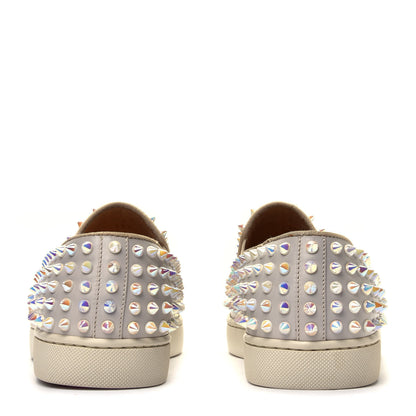 Christian Louboutin Calfskin Spikes Womens Roller Boat Flat 38.5 White Ivory 5 of 10