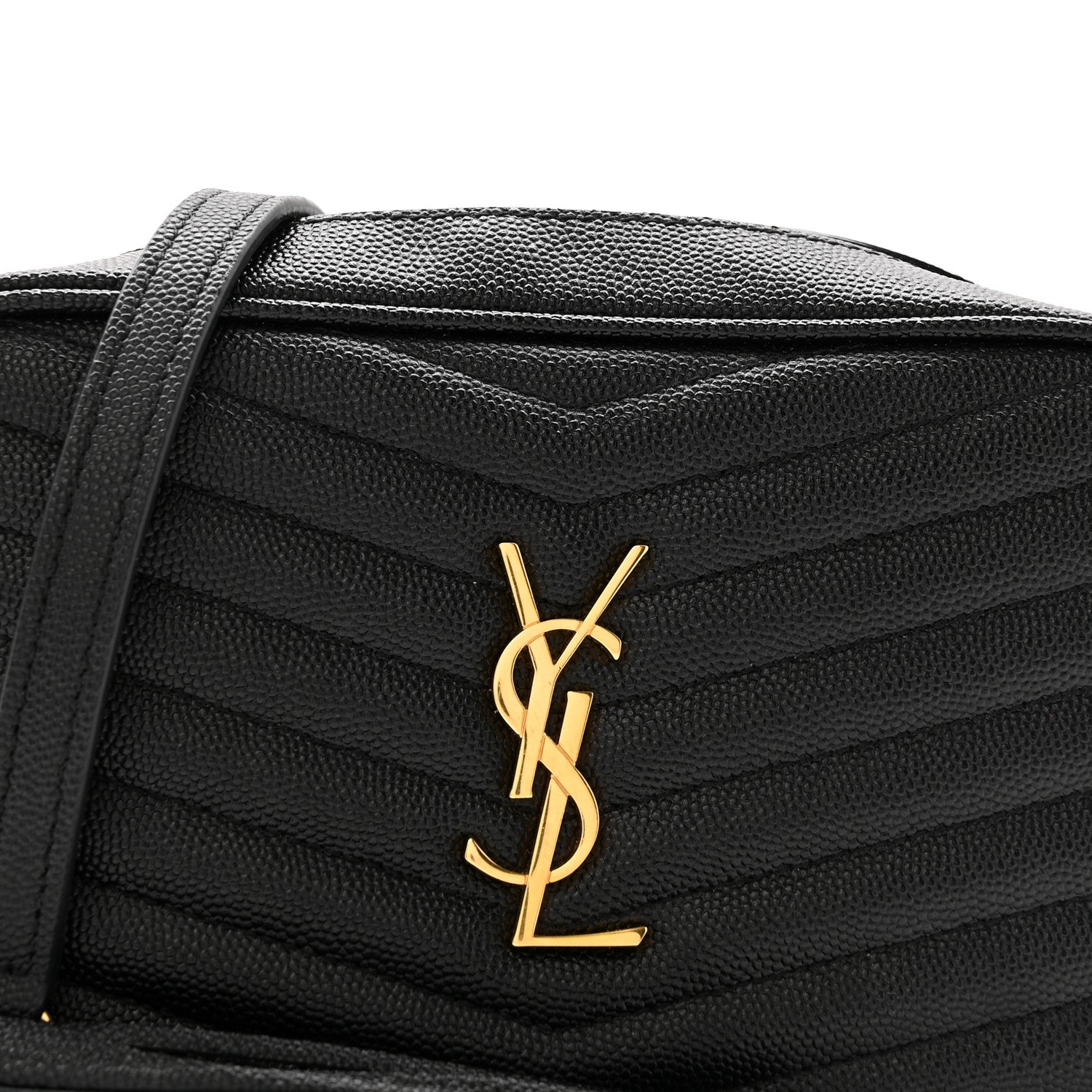 Saint Laurent Grain De Poudre Matelasse Monogram Mini Lou Camera Bag Black 8 of 12