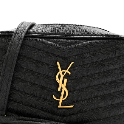Saint Laurent Grain De Poudre Matelasse Monogram Mini Lou Camera Bag Black 8 of 12