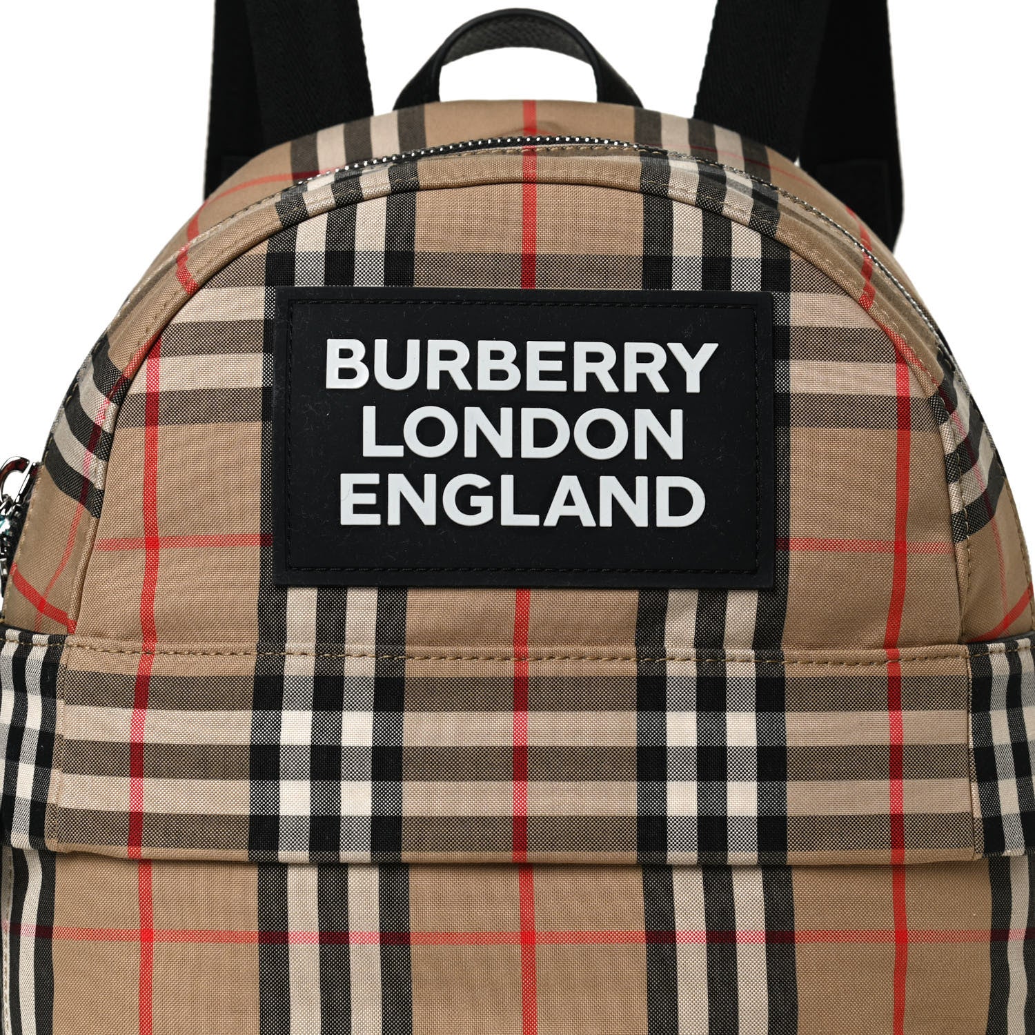 Burberry House Check Canvas Calfskin Small Nico Backpack Archive Beige 9 of 12