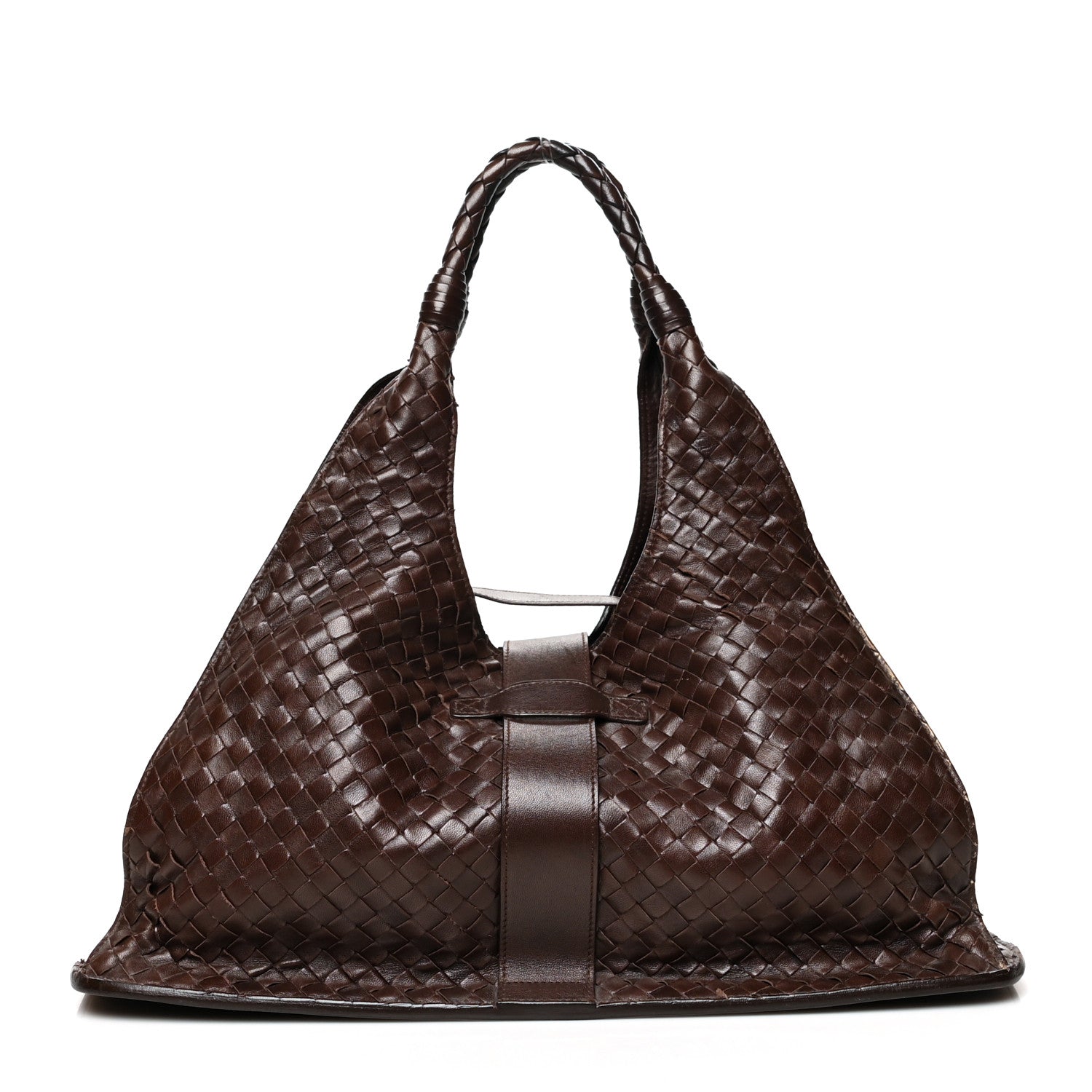 Bottega Veneta Nappa Intrecciato Shoulder Bag Ebano 2 of 12