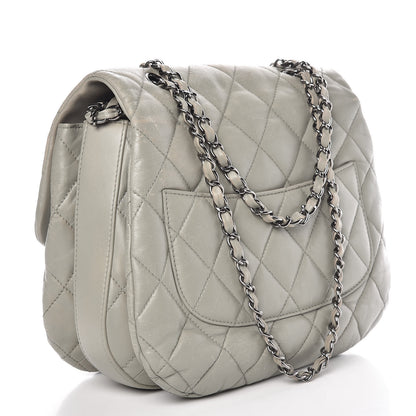 Chanel Lambskin Quilted 3 Large Flap Grey 3 of 16