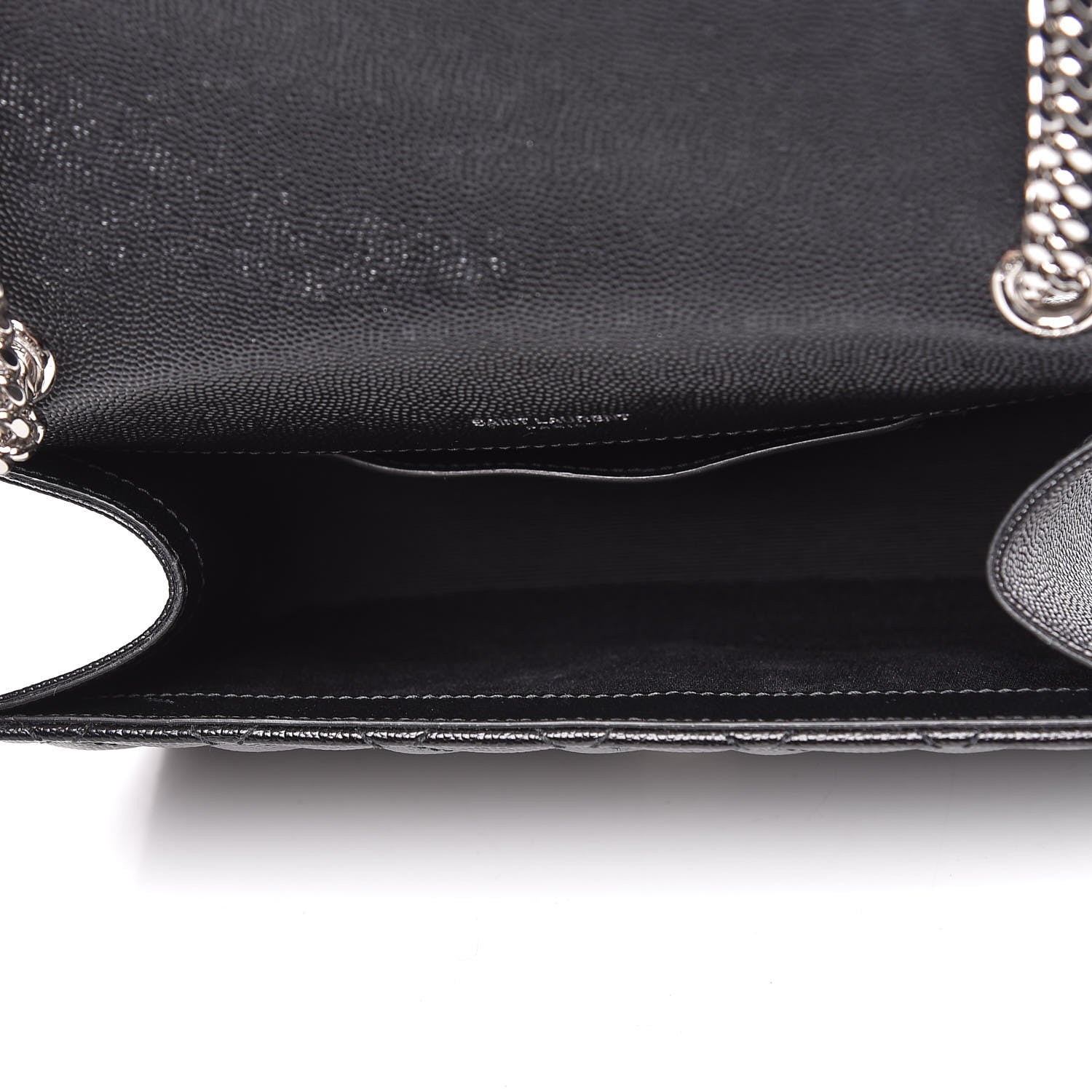 Saint Laurent Grain De Poudre Tri-Quilt Monogram Small College Bag Black 5 of 10