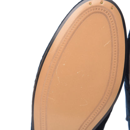 Gucci Velvet GG Monogram Horsebit Womens Jordaan Loafers 39.5 Blue Beige 10 of 10