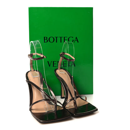 Bottega Veneta Metallic Lambskin Stretch Multi Strap 90mm Sandals 36.5 Fondant 9 of 9