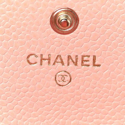 Chanel Caviar Quilted Boy Flap Card Holder Wallet Light Pink 6 of 9