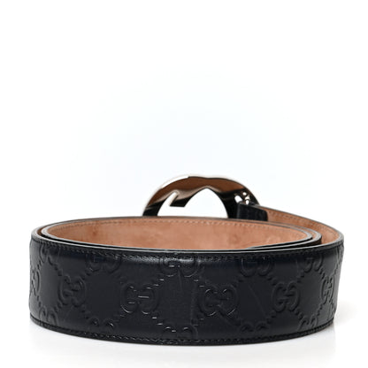 Gucci Guccissima Signature Interlocking G 40mm Belt 90 36 Black 2 of 7